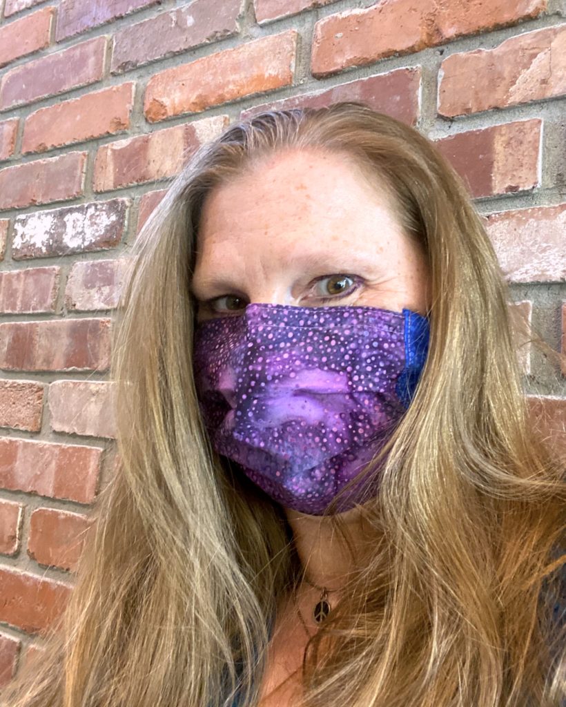 Purple Rain face mask by Bozeman Batiks